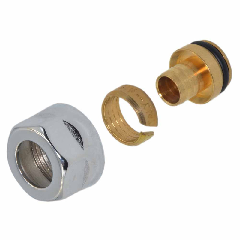 Carlo Poletti Гайка для PEX трубы Ø16 x 2,0 мм x 3/4″ EK ХРОМ (A58803B)