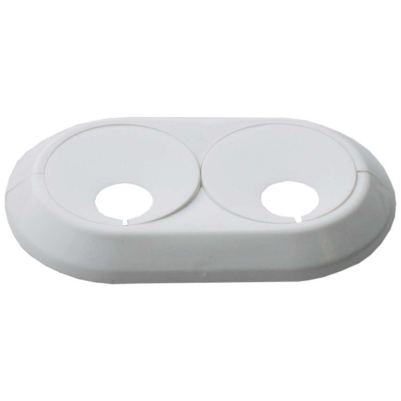 Capricorn Розетка пластикова PP подвійна Ø15 (біла)