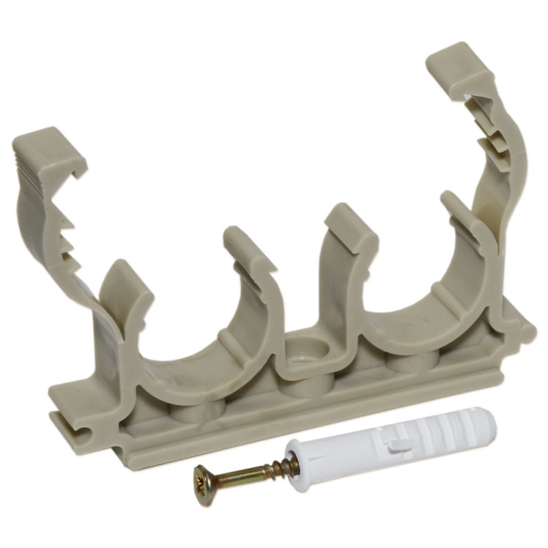 Capricorn Кліпса подвійна + шуруп PP з клямкою Ø20 (бежева)