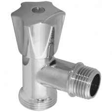 Albertoni Кран кутовий вентильний для сантехприладів Ø1/2″ х 3/4″ (D906189)