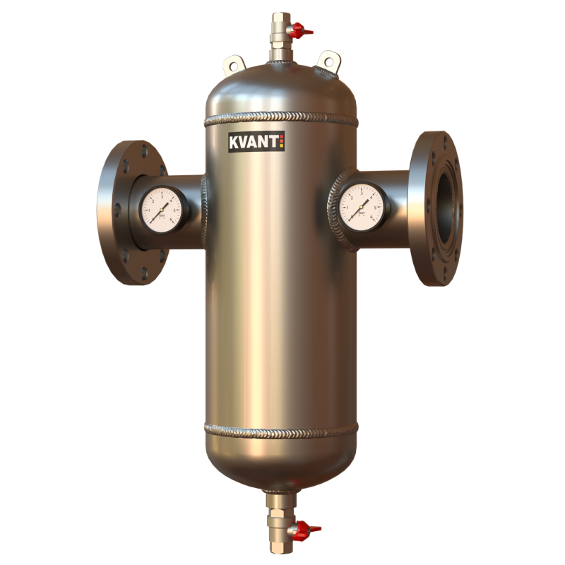 KVANT Сепаратор шлама дешламатор DTF.SS-65 фланцевый нерж.сталь Ду65 16bar Dis DiRT (KV14731)