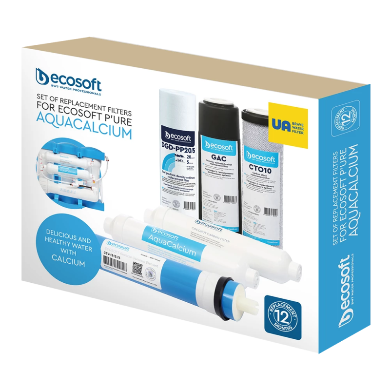ECOSOFT Комплект картриджів P’URE AquaCalcium Mint 12 місяців (CHV6PUREMAC)