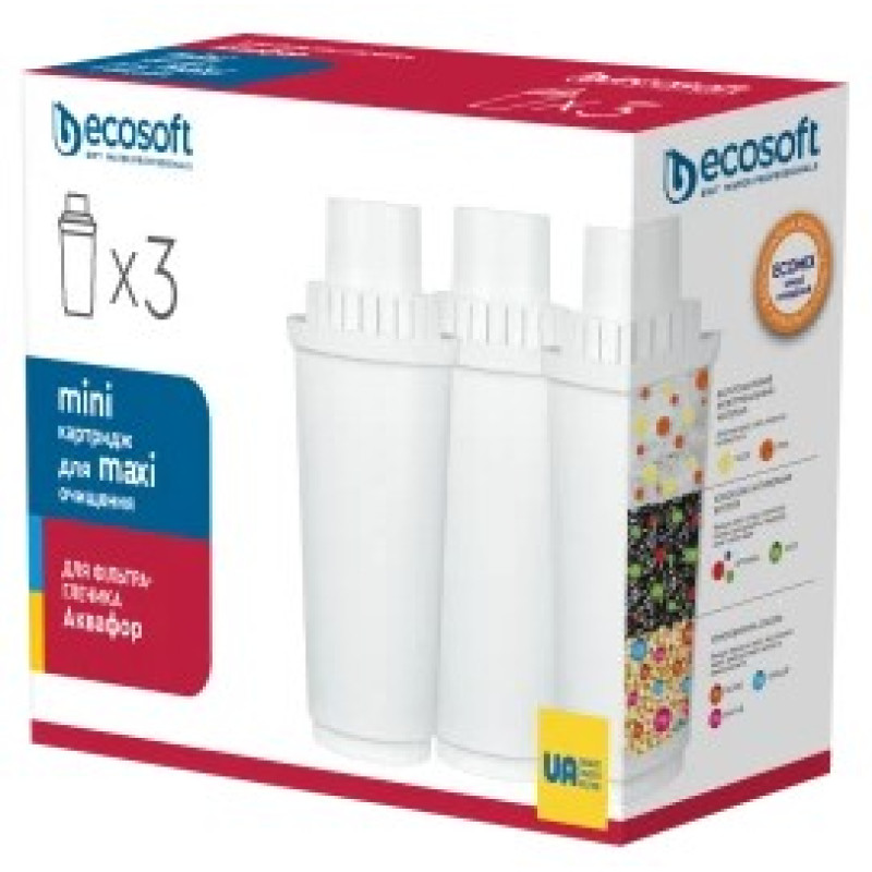 ECOSOFT Комплект картриджів для фільтрів-глечиків Аквафор 3 шт (CRVK3AQRECO)