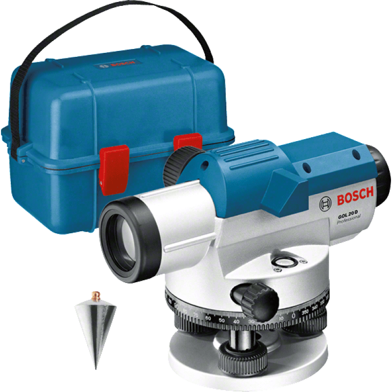 BOSCH Нівелір оптичний GOL 20D, до 60м, ±3.0мм/30м, зум х20, 1.5кг (0601068400)