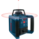 BOSCH Нівелір лазерний ротаційний Professional GRL 250 HV, 30м/з приймачем 125м, ±0.1мм/м, 150/300/600 об/хв, IP54, 1.8кг, кейс, пульт RC1, окуляри, мішень (0601061600)