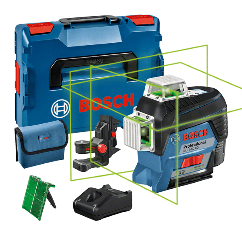 BOSCH Лазерный нивелир GLL 3-80 CG (12 V)+ BM 1 + L-Boxx (0601063T00)