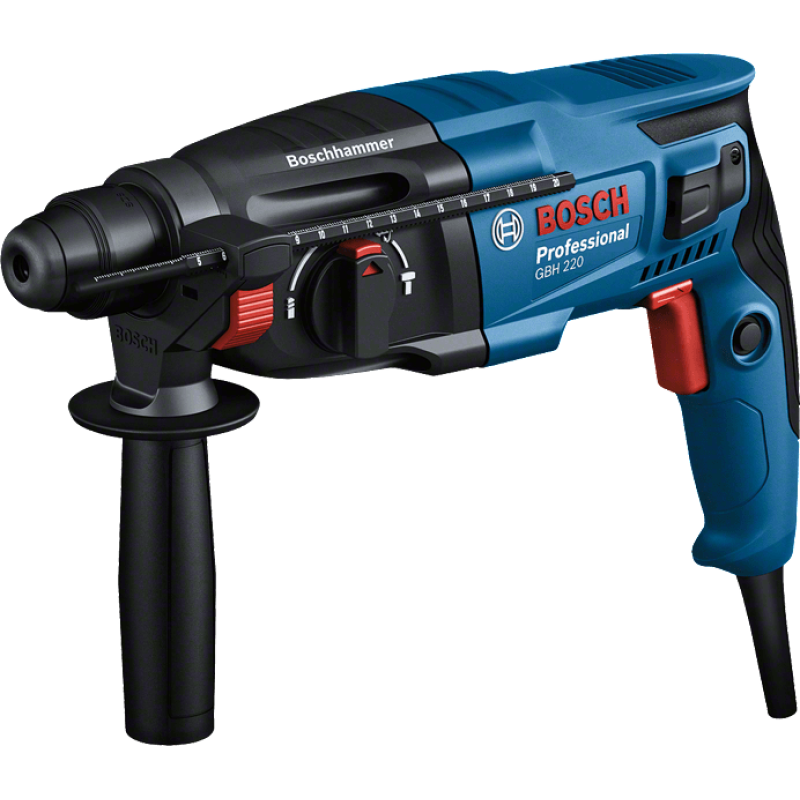 BOSCH Перфоратор GBH 220, SDS-plus, 720Вт, 2Дж, 2.3кг (06112A6020)