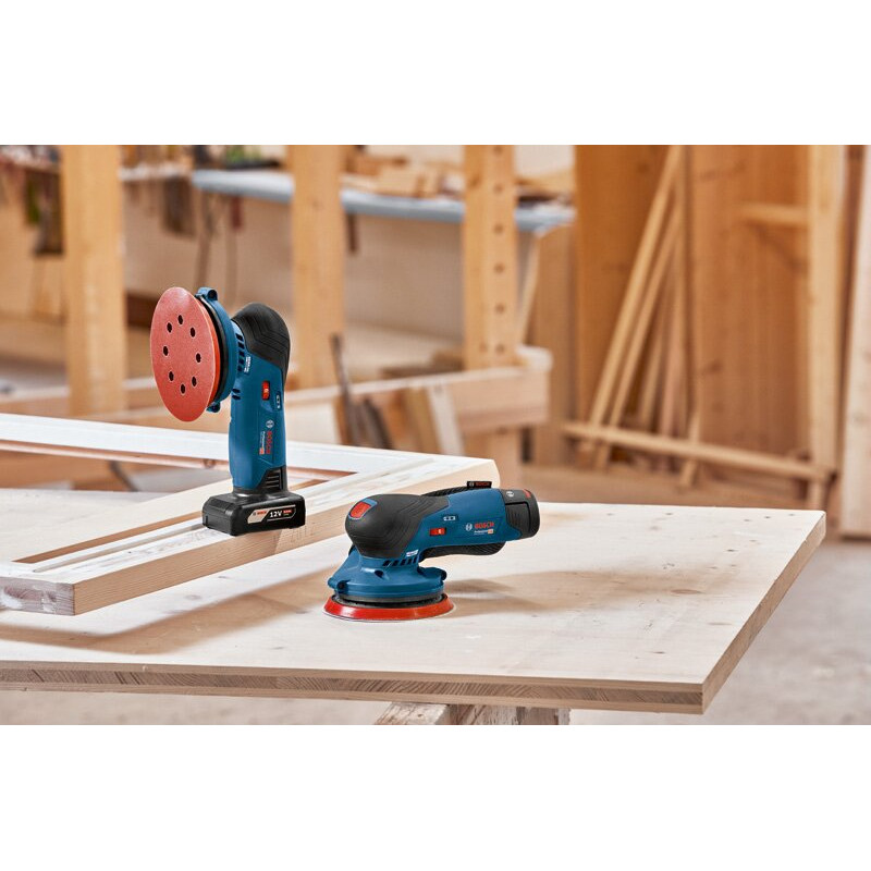 BOSCH Шліфмашина ексцентрикова акумуляторна GEX 12V-125, 12В, 125мм, 6000-10000, 0.95кг (0601372101)