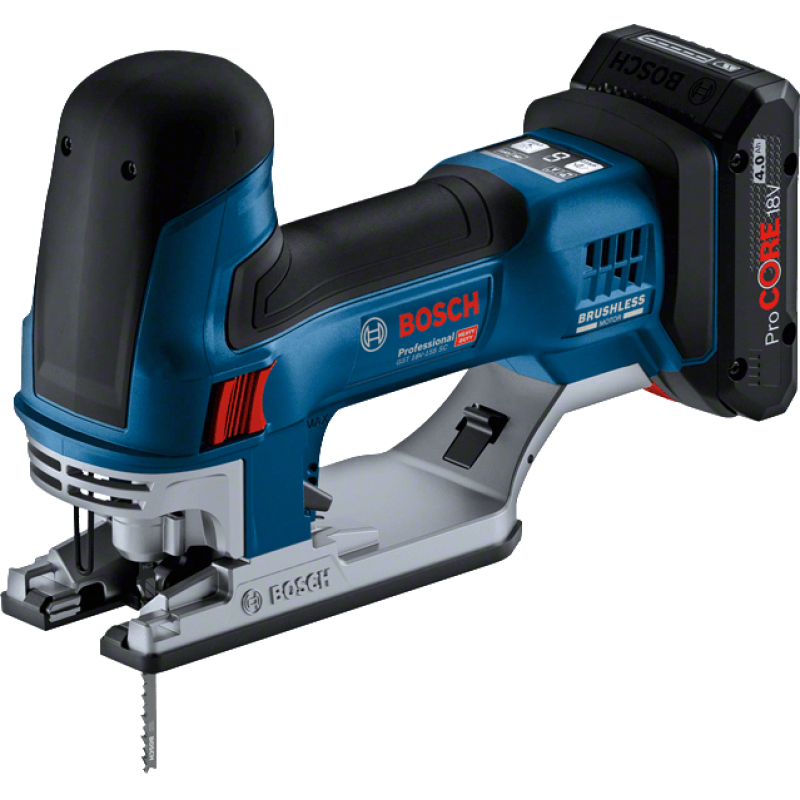 BOSCH Лобзик GST 18V-155 SC, акумуляторний 18В, без АКБ и ЗП (06015B0001)
