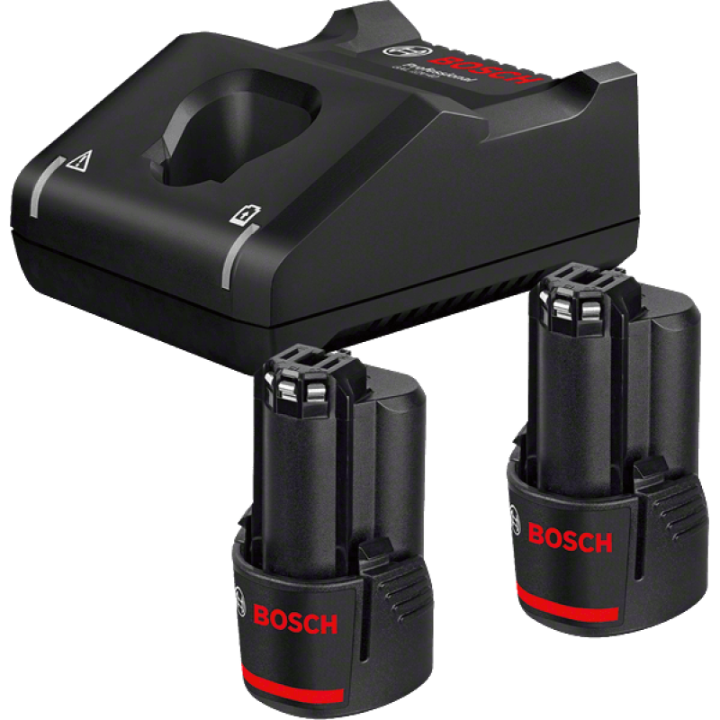 BOSCH Набор 2 аккумуляторов GBA 12 В 2.0 A*год + ЗП GAL 12V-40 (1600A019R8)