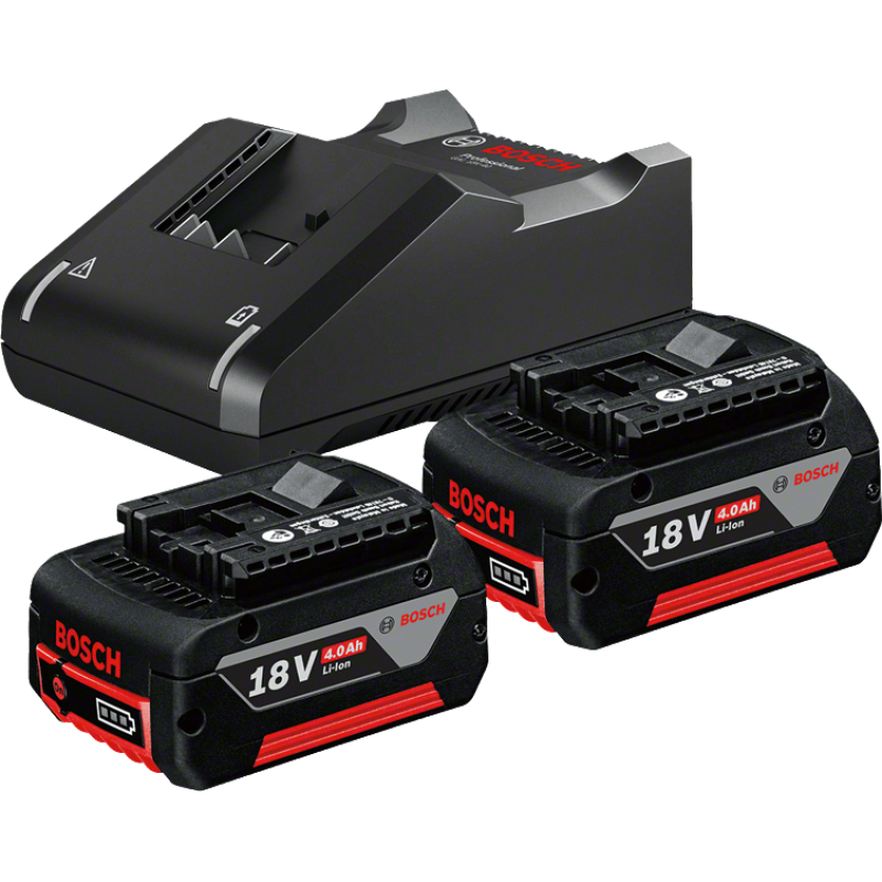 BOSCH Акумуляторні батареї з ЗУ , комплект 2 шт, GBA 18Вх4.0A*год + GAL 18V-40 (1600A019S0)
