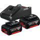 BOSCH Акумуляторні батареї з ЗУ , комплект 2 шт, GBA 18Вх4.0A*год + GAL 18V-40 (1600A019S0)