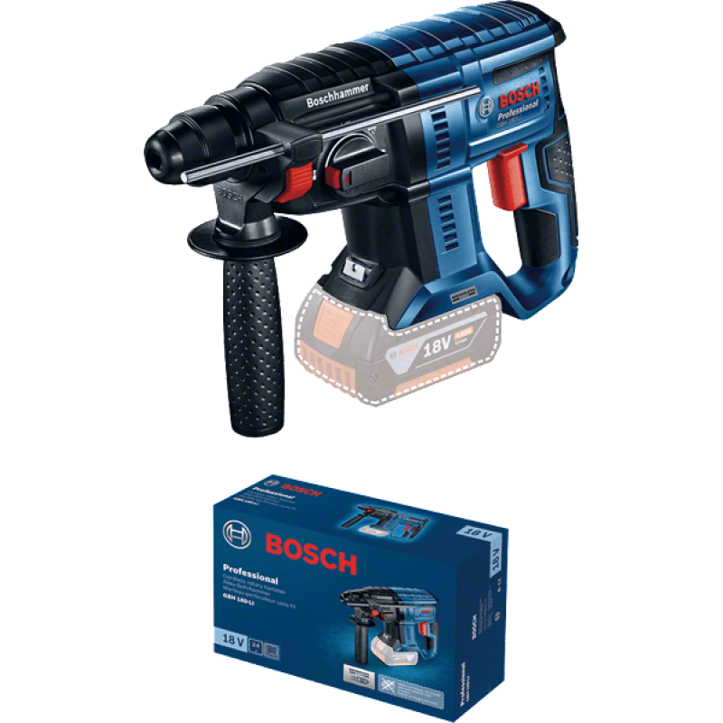BOSCH Аккумуляторный перфоратор Professional GBH 180-LI, solo (без АКБ и ЗП) (0611911120)