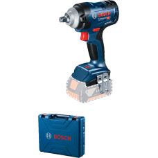 BOSCH Гайкокрут Professional GDS 18V-400 акум, 400 Нм, 0-2500 об/хв, валіза, зажим квадрат, 1.25 кг, без АКБ та ЗП (06019K0021)