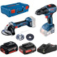 BOSCH Набір інструменту: дриль-шурупокрут GSR 18В-50 + Шліфмашина кутова GWS 180-LI в XL-BOXX (0615990M47)
