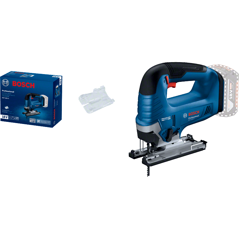 BOSCH Лобзик GST 185-LI, акумуляторний 18В, хід 26мм, 0-3500 об/хв, 2.4 кг, без АКБ та ЗП (06015B3021)