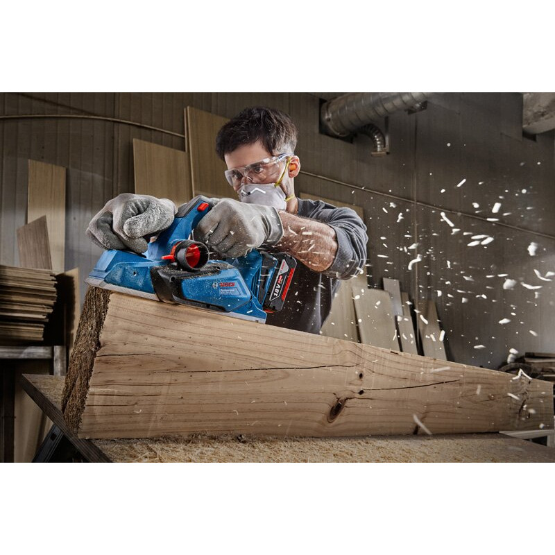 BOSCH Рубанок акумуляторний GHO 185-LI, 18В, 82мм, стругання до 2.6мм, паз до 9мм, без АКБ та ЗП (06015B5021)