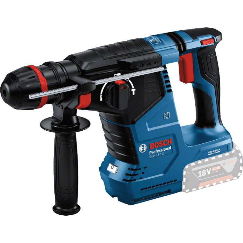 BOSCH Перфоратор GBH 187-LI ONE Chuck акумуляторний, 18 В, 2.4 Дж, 980 об/хв, 2.9 кг, без АКБ та ЗП (0611923120)