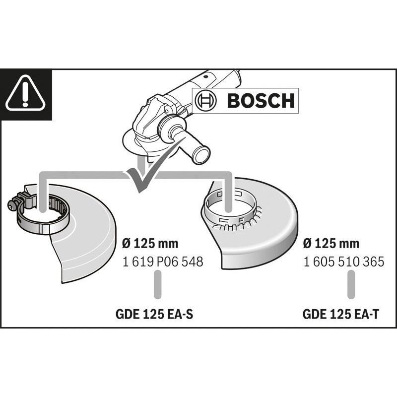 Bosch Кожух захисний для УШМ з пиловідведенням GDE 125 EA-T, 125мм (1600A003DJ)