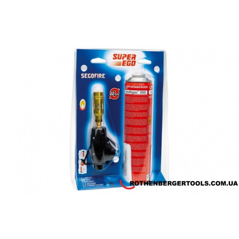 SUPER-EGO Газовая водка без пьезоподжига SEGOFIRE, EU 7/16" (с баллончиком BTP 300) (3550100)