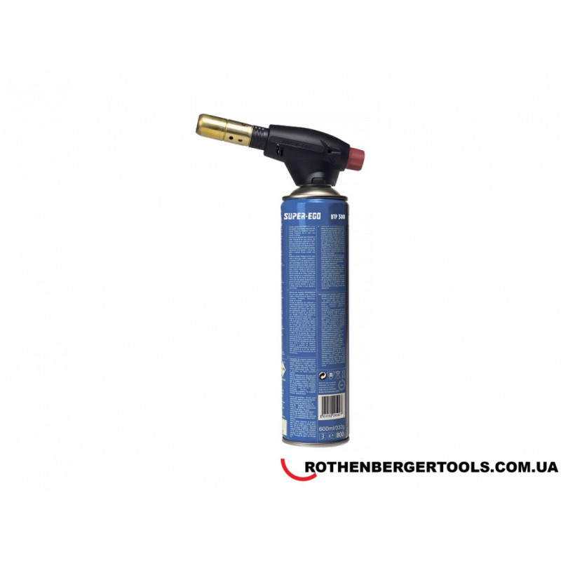 SUPER-EGO Газовая горелка с пьезоподжигом SEGOFIRE PIEZO, EU 7/16" (с баллончиком BTP 300) (3555500)