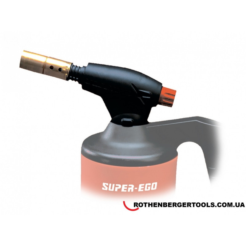 SUPER-EGO Газовая горелка с пьезоподжигом SEGOFLAME PIEZO, прокалываемое соединение (без баллончика) (3593100)
