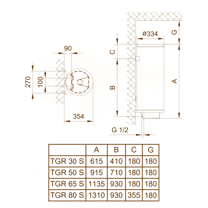 Tiki Водонагреватель (бойлер) электрический 30 л. PRIME MS 30V9 SUPER SLIM 2,0 кВт 30л (700130)