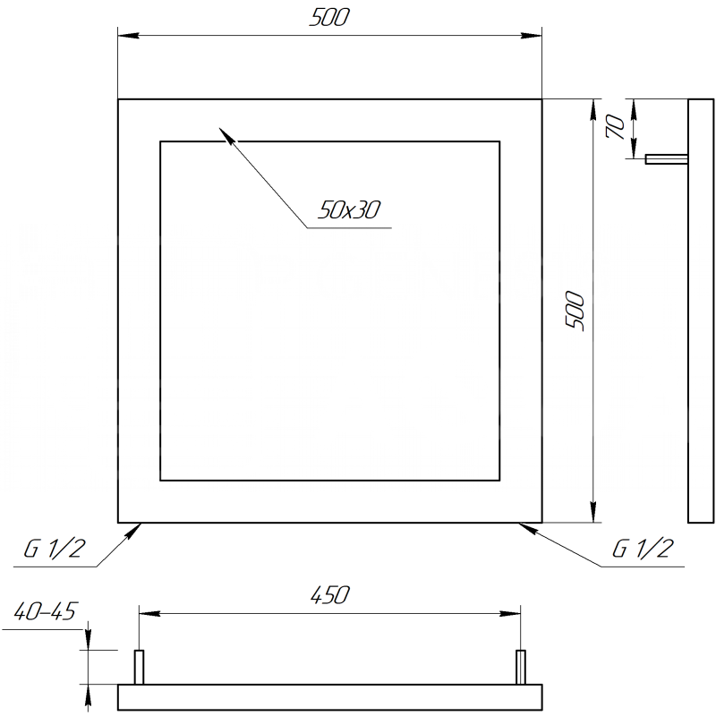 Genesis-Aqua Полотенцесушитель Simple (GA-60001)