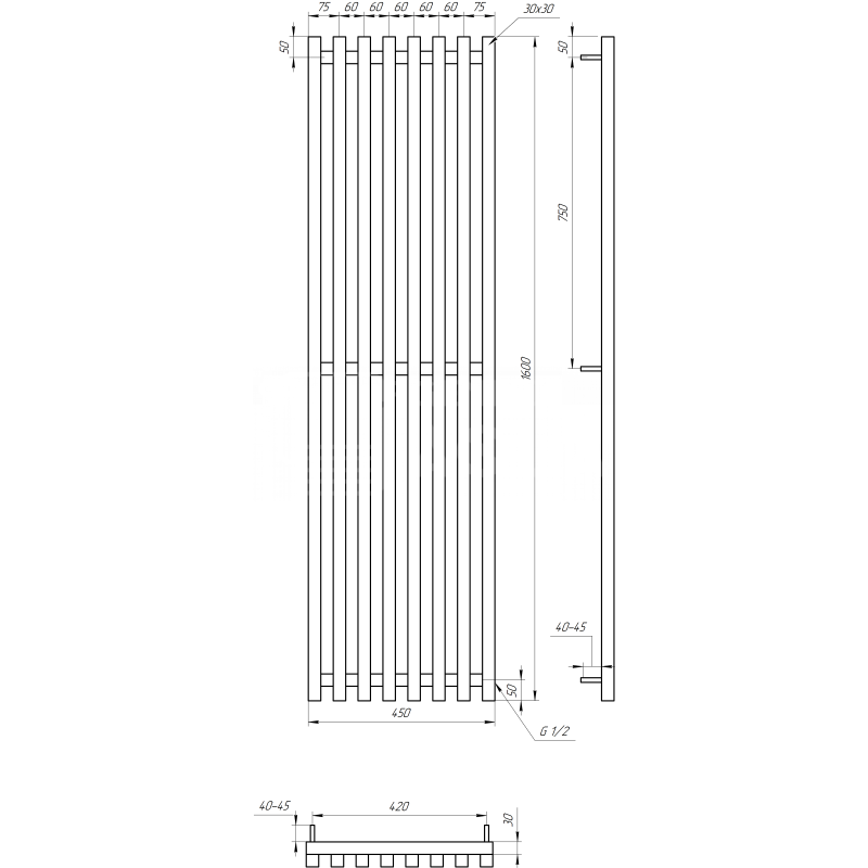 Genesis-Aqua Радиатор Siena - 1800x45x10 1800x45x10 (GA-208002)