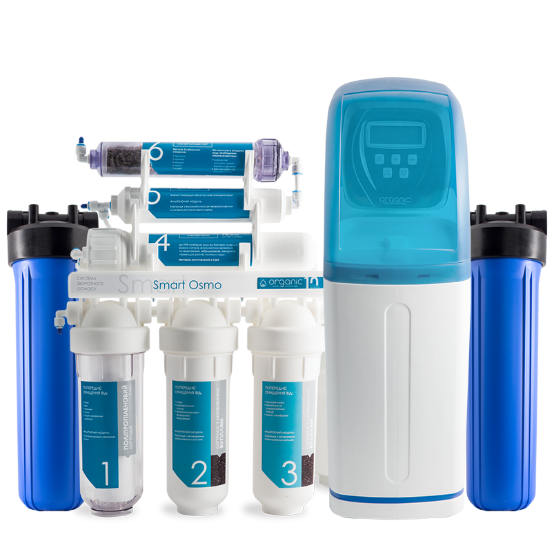 Organic Eco — пом'якшення води, очищення від хлору та механічних домішок, Smart Osmo 6 (bf01127d)