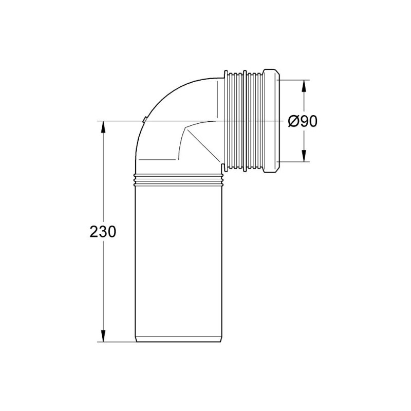 Grohe Полипропиленовое колено для инсталляций (42327000)