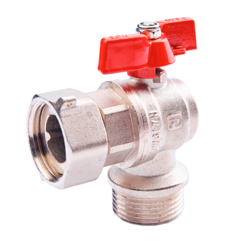 FADO Кран кульовий кутовий з накидною гайкою 15 1/2 ВЗ (KG11)