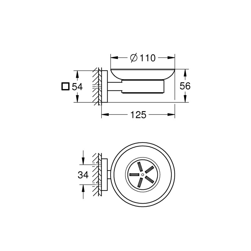 Grohe QuickFix Start Cube Мильниця настінна з тримачем (410962430)