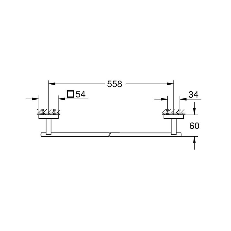 Grohe QuickFix Start Cube Тримач для банного рушника 600мм (41089000)