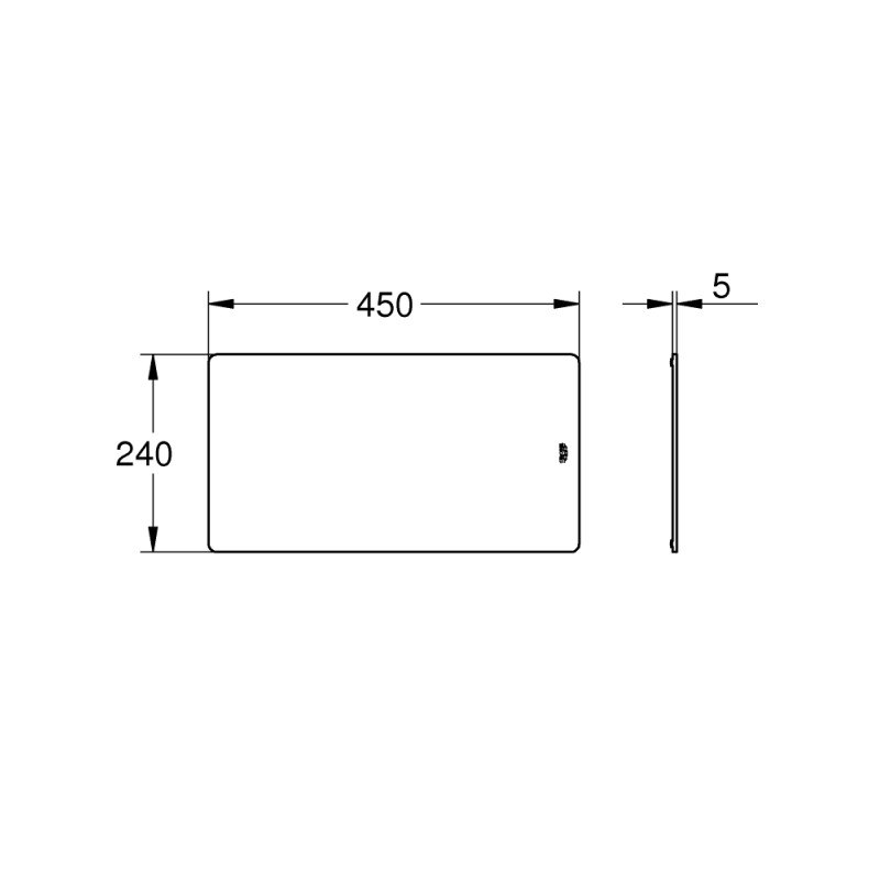 Grohe Дошка обробна L-розмір 450, скло (40786L00)