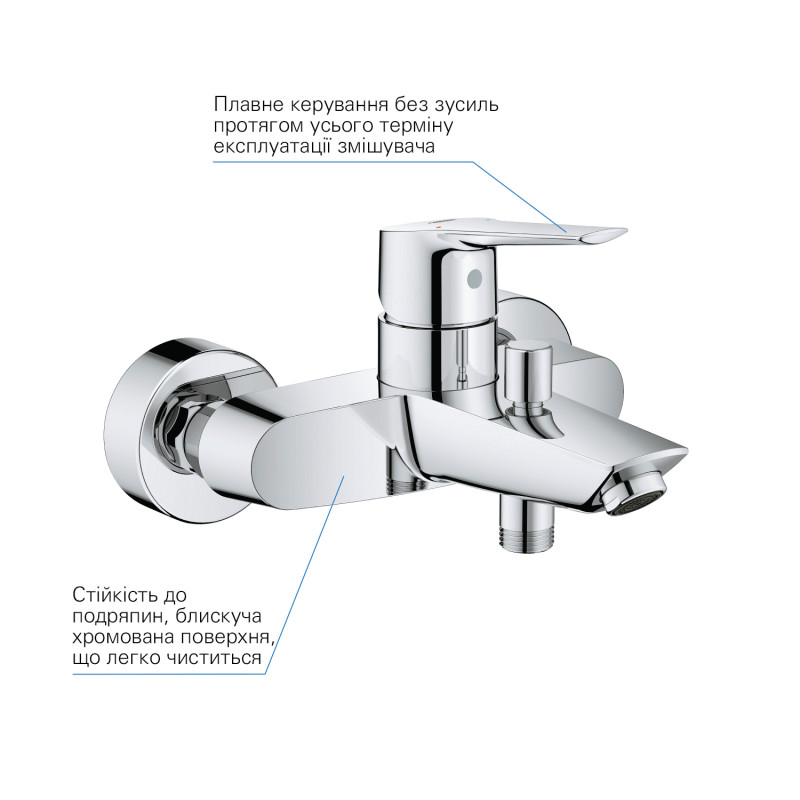 Grohe QuickFix Start Однорычажный смеситель для ванны (24206002)