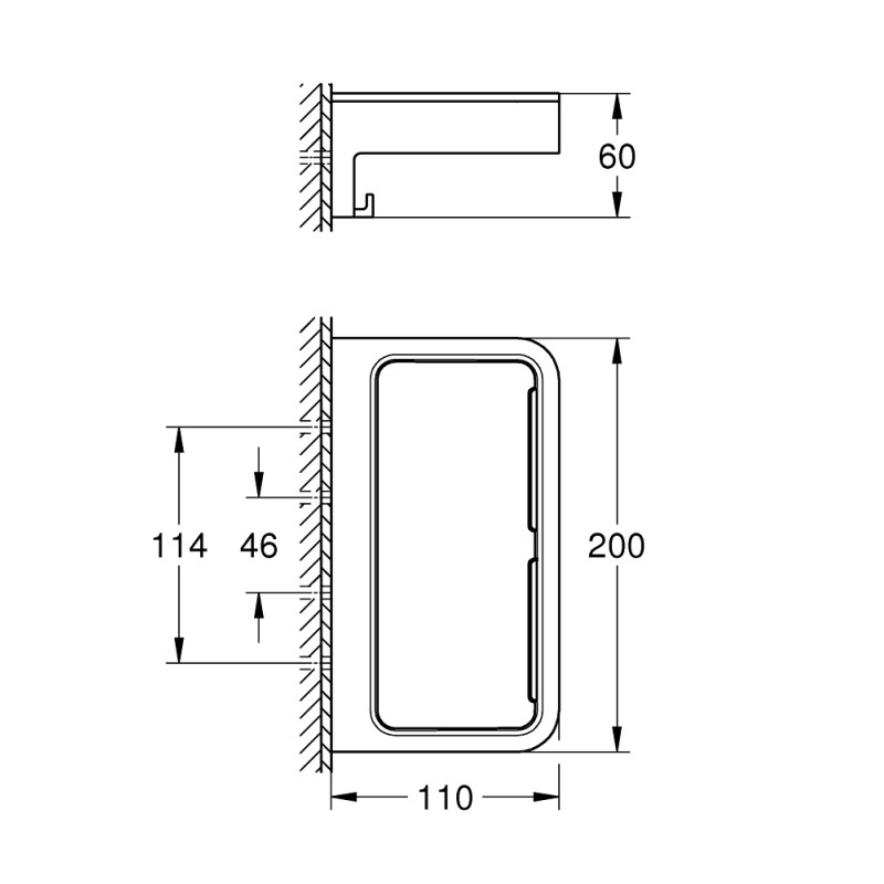 Grohe QuickFix Start Cube Поличка для душу з тримачем (41107000)