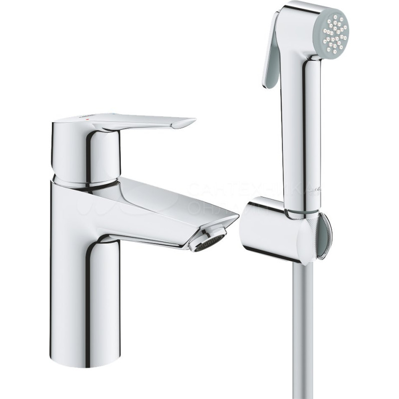 Grohe QuickFix Start Одноважільний змішувач для раковини S-Size із гігієнічним душем (23123003)