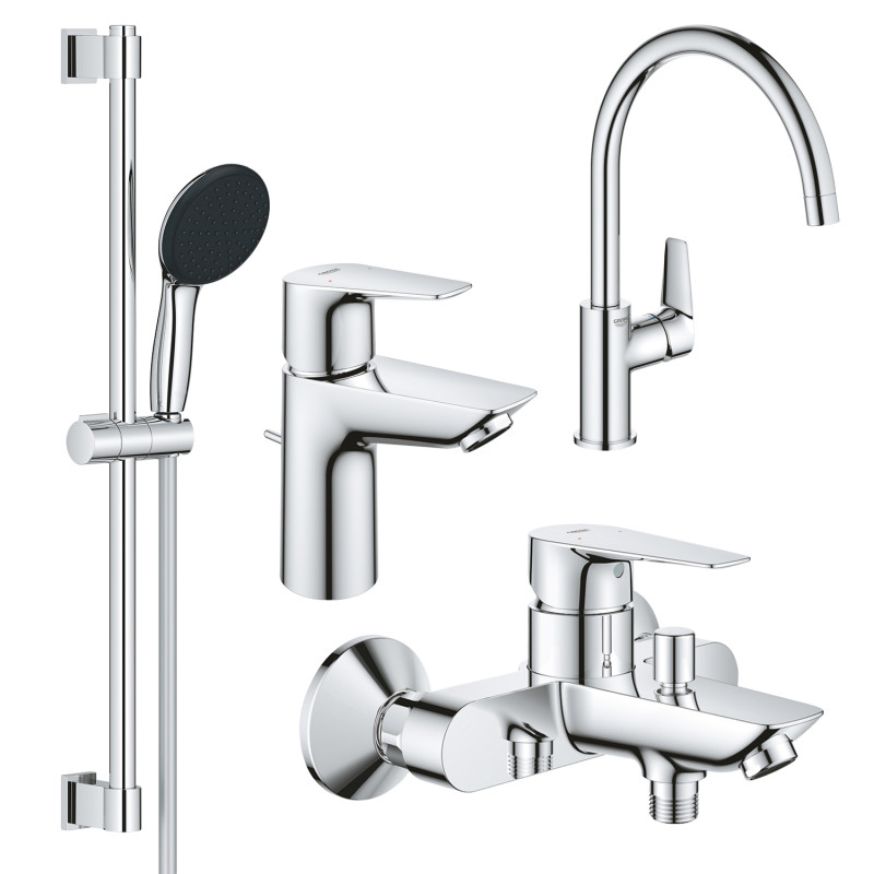 Grohe Набiр змiшувачiв QuickFix Start Edge 4 в 1 для ванни та кухні (UA202501SK)