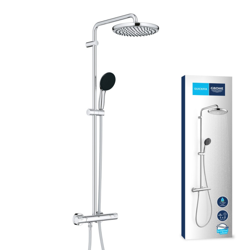 Grohe QuickFix Vitalio Start 250 Душова система з термостатом для настінного монтажу (26677001)