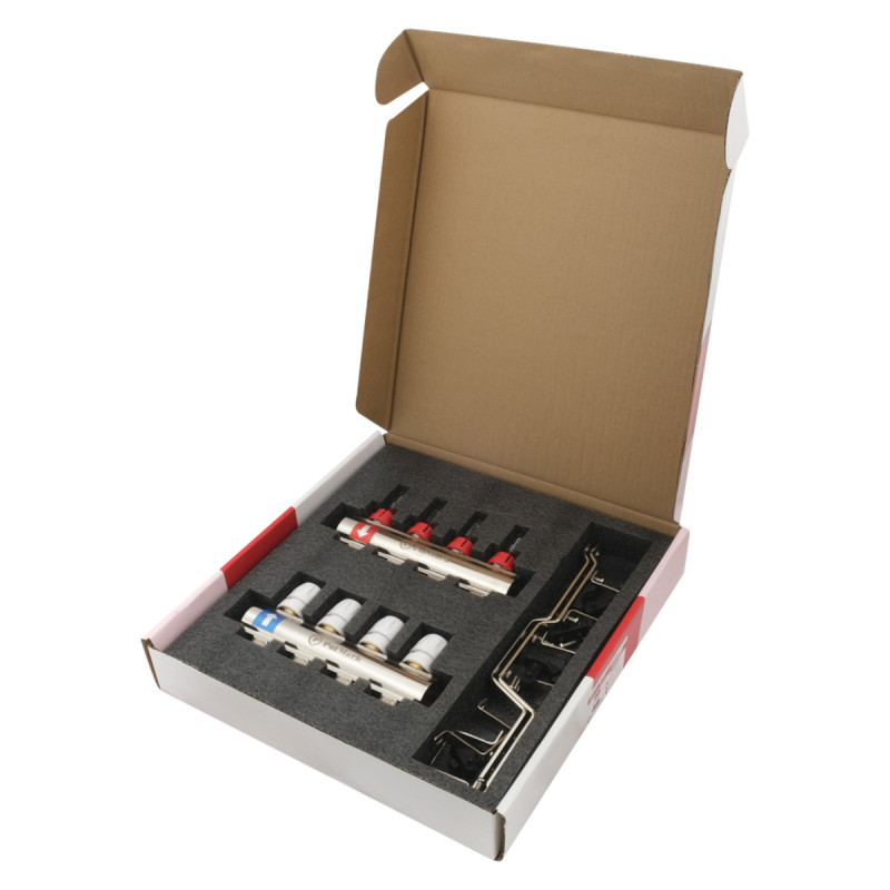 Коллектор Polmark 1"x3/4" 4 выхода с термоклапанами и расходомерами PBMF104 (PBMF104)