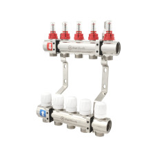 Коллектор Polmark 1"x3/4" 5 выходов с термоклапанами и расходомерами PBMF105 (PBMF105)
