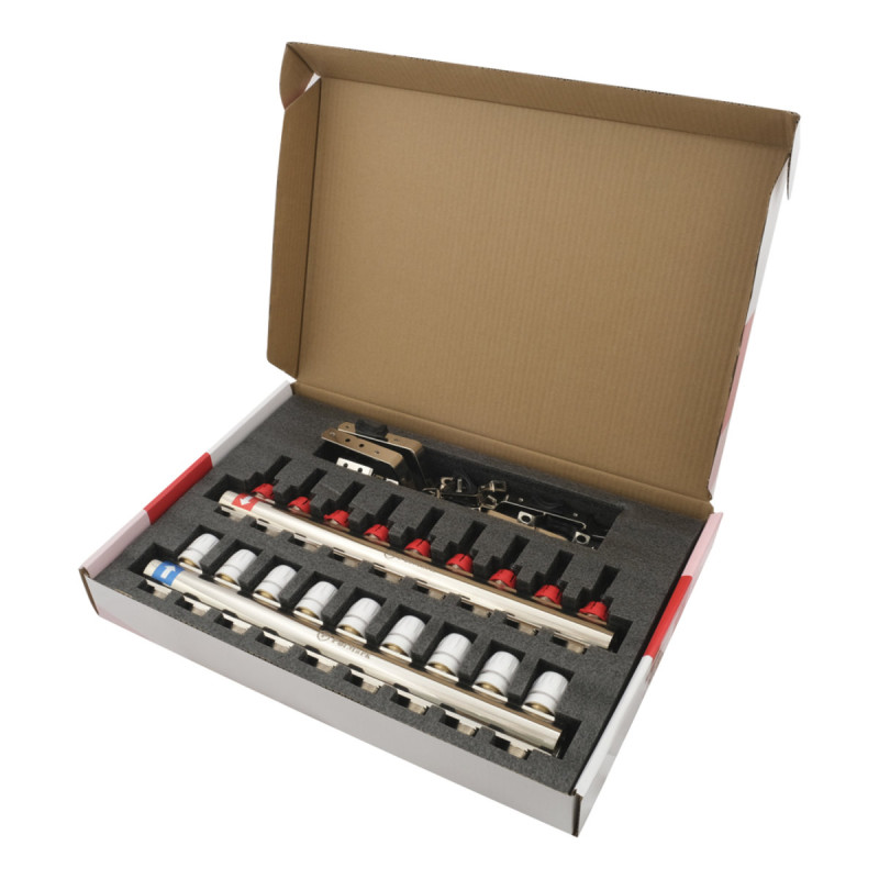 Коллектор Polmark 1"x3/4" 9 выходов с термоклапанами и расходомерами PBMF109 (PBMF109)