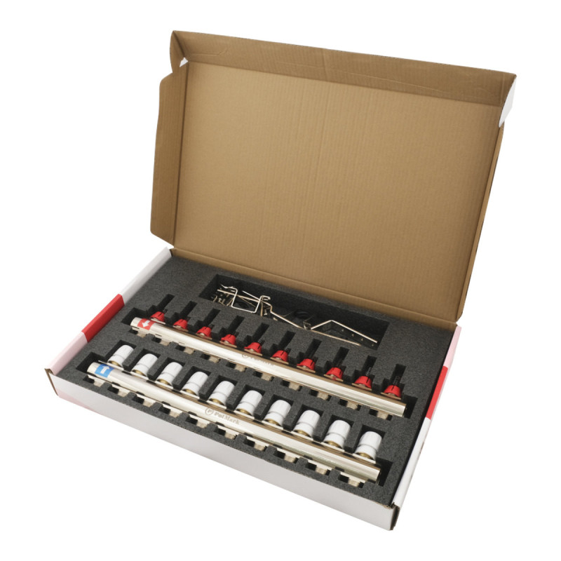 Коллектор Polmark 1"x3/4" 10 выходов с термоклапанами и расходомерами PBMF110 (PBMF110)