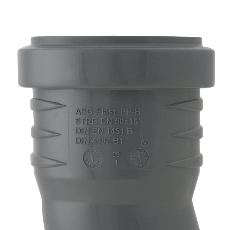 ASG Колено HTR ф50 мм x15° (x15°)