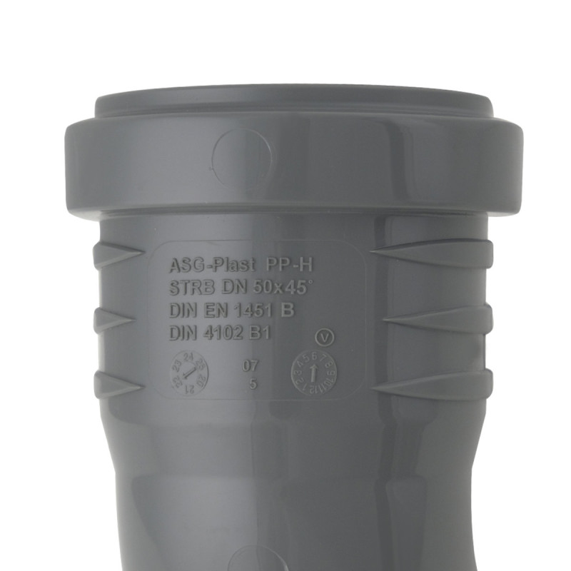 ASG Колено HTR ф50 мм x45° (x45°)