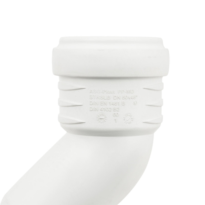 ASG Колено внутреннее бесшумное S-LINE диаметр 50мм x45° (x45°)