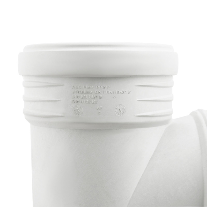 ASG Тройник внутренний бесшумный S-LINE ø 110мм x87.5° (x87.5°)