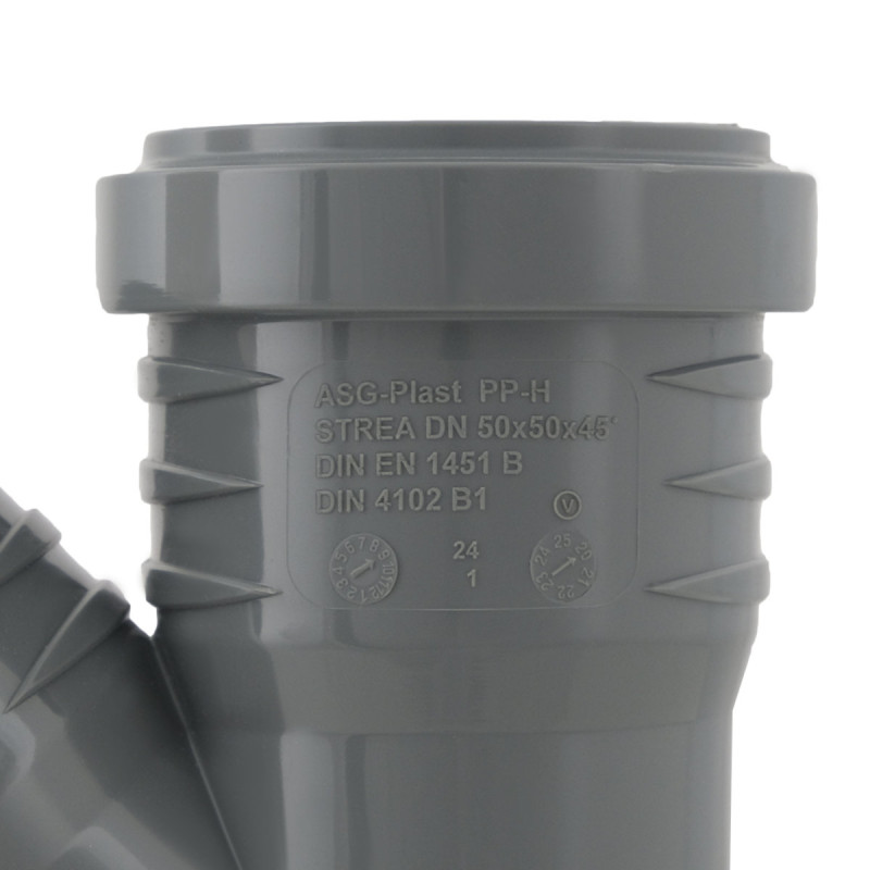 ASG Тройник внутренний HTR ф50мм x45° (x45°)