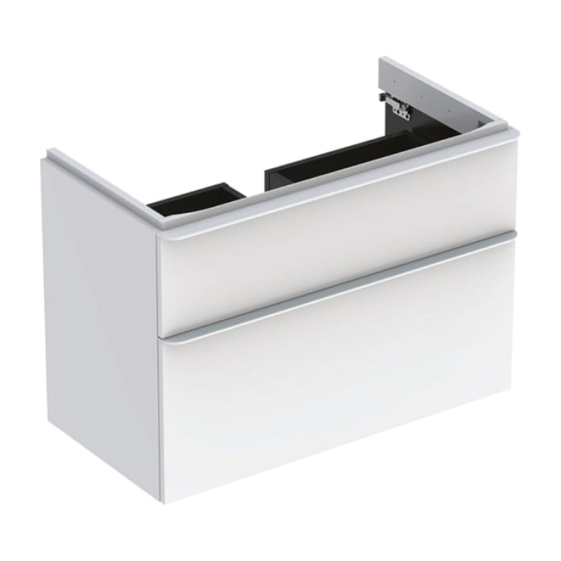 Geberit 500.354.00.1 Smyle Square Шафка під умивальник 90см, з двома шухлядами, колір білий глянець